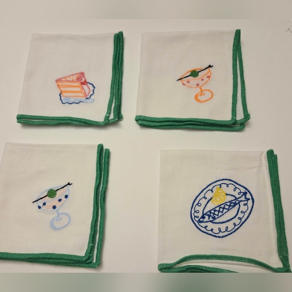 Other - Set Of 4 Embroidered Napkins